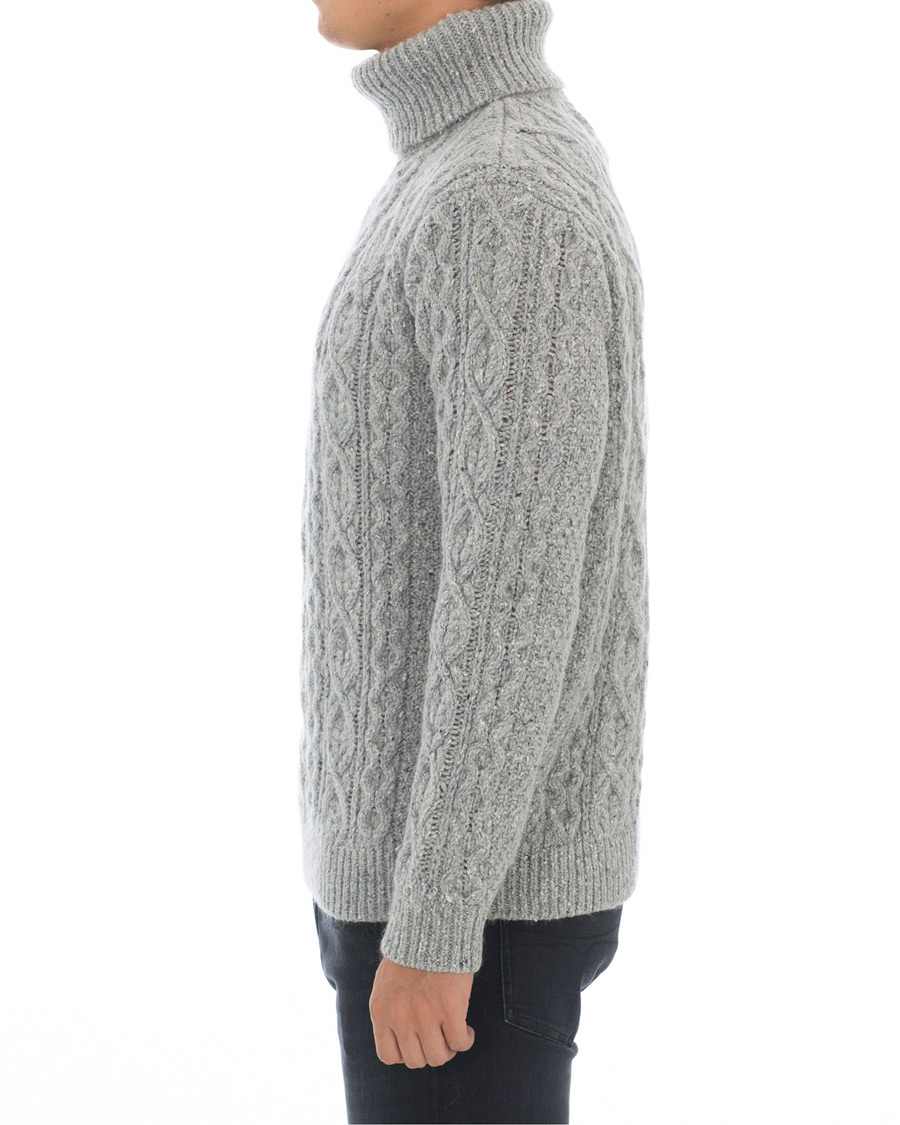 Herre | Gensere | NN07 | Bert Cable Rollneck Grey
