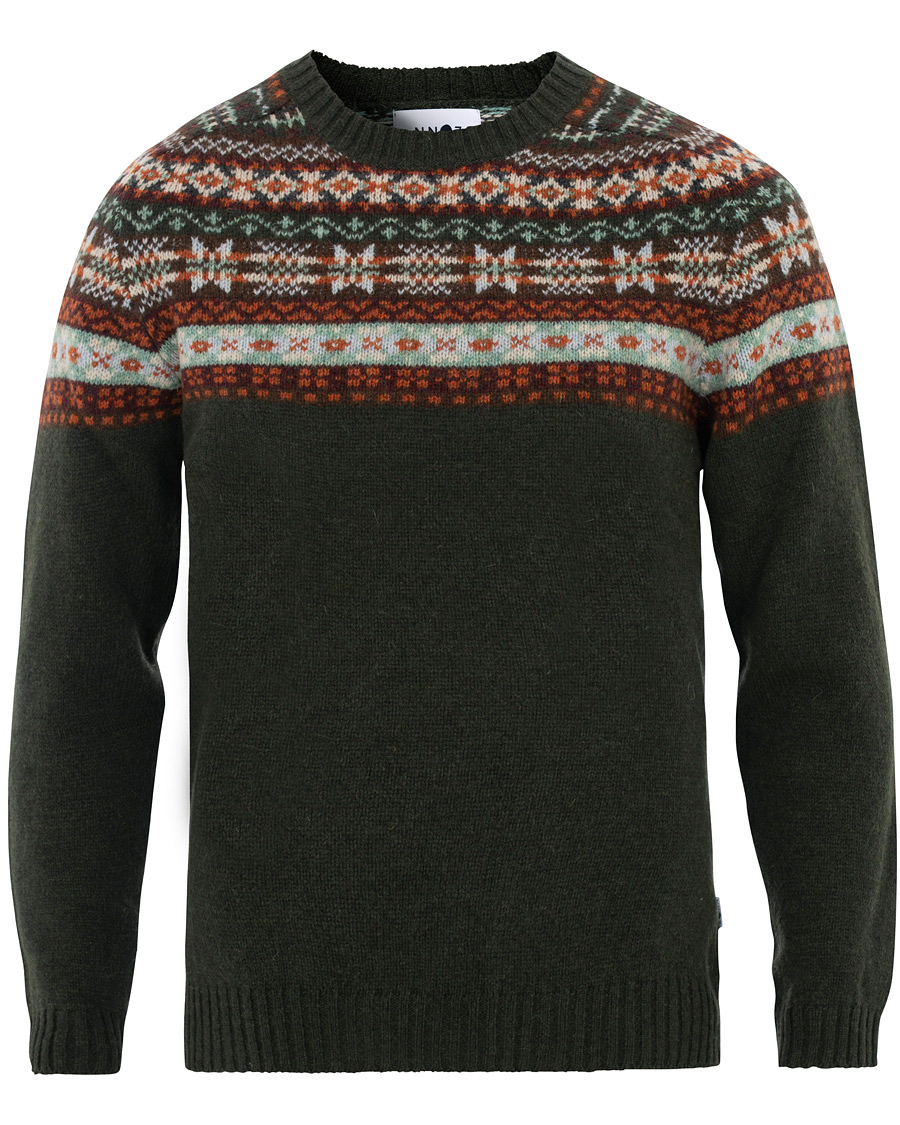 Herre | Gensere | NN07 | Nathan Fairisle Crew Neck Green