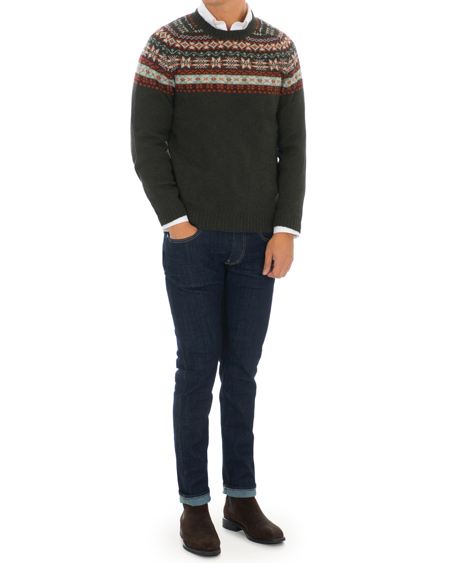 Herre | Gensere | NN07 | Nathan Fairisle Crew Neck Green