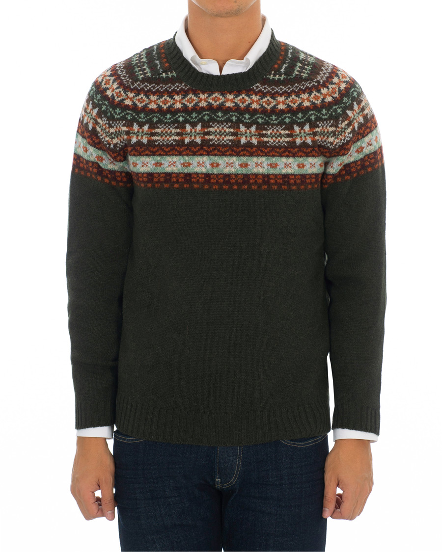 Herre | Gensere | NN07 | Nathan Fairisle Crew Neck Green