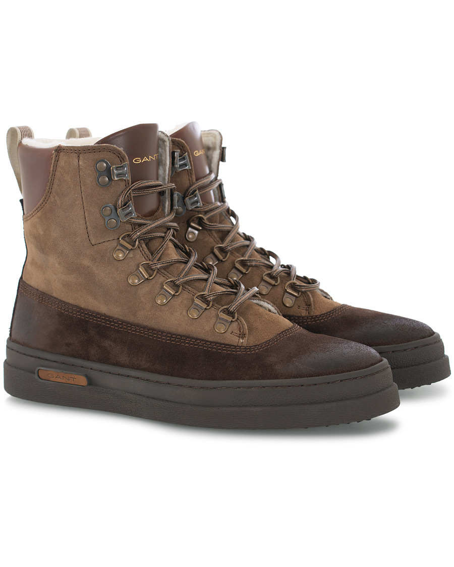 Herre | GANT Creek Wool Lined Boot Dark Brown Suede | GANT | Creek Wool Lined Boot Dark Brown Suede