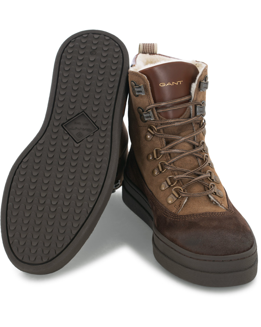 Herre | GANT Creek Wool Lined Boot Dark Brown Suede | GANT | Creek Wool Lined Boot Dark Brown Suede