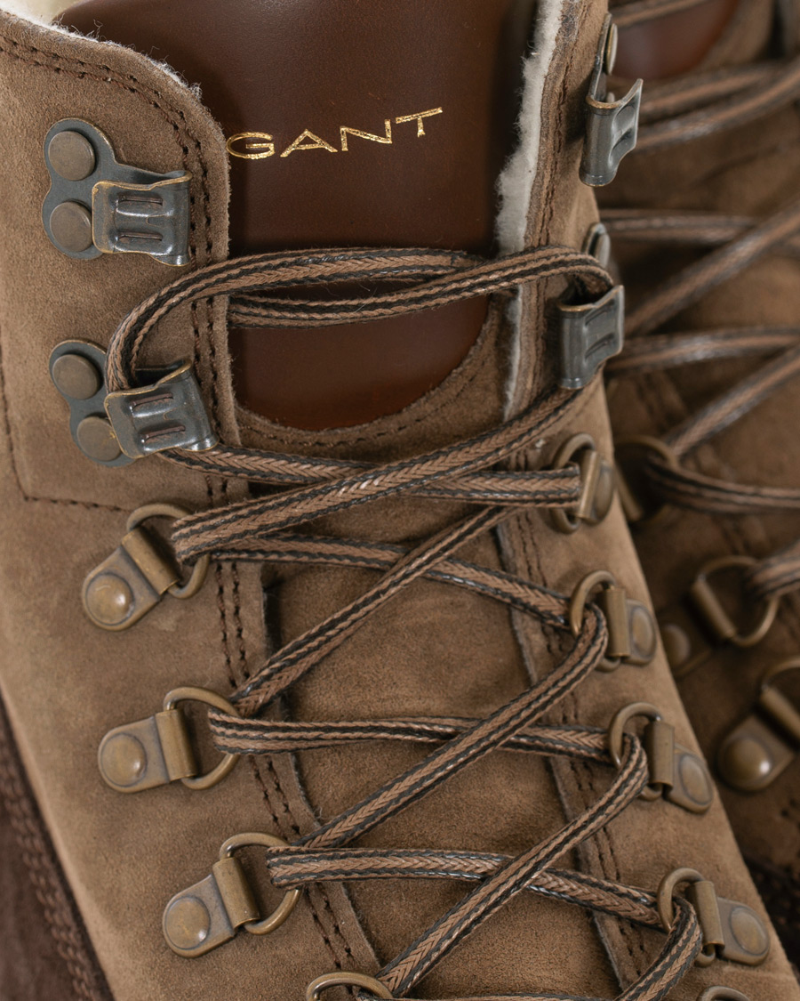 Herre | GANT Creek Wool Lined Boot Dark Brown Suede | GANT | Creek Wool Lined Boot Dark Brown Suede