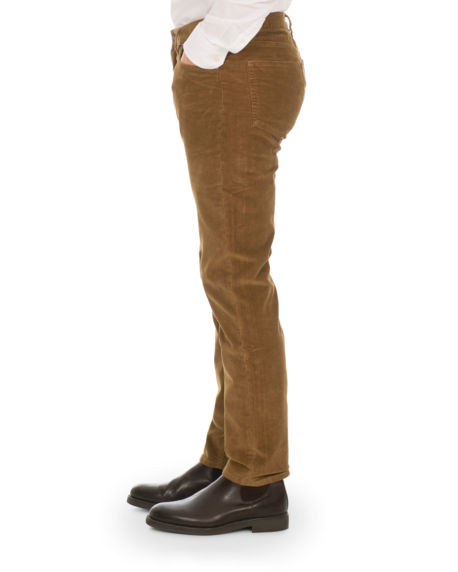 Herre | Bukser | GANT | Slim Fit Corduroy 5-Pocket Jeans Warm Khaki