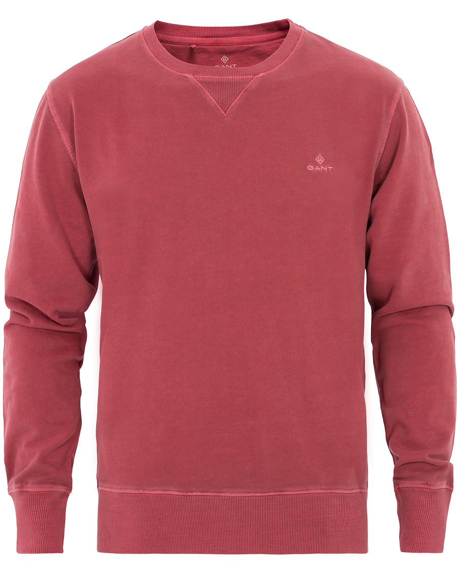 Herre | Gensere | GANT | Winter Faded Crew Neck Sweatshirt Mahogany Red