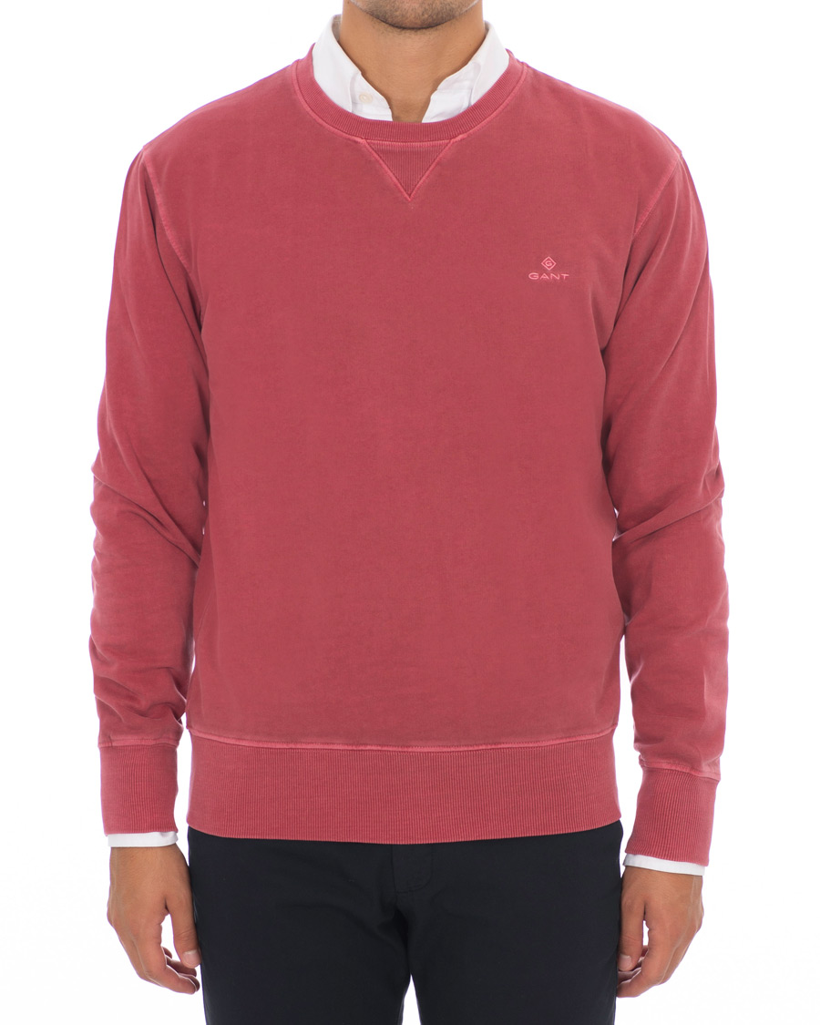 Herre | Gensere | GANT | Winter Faded Crew Neck Sweatshirt Mahogany Red