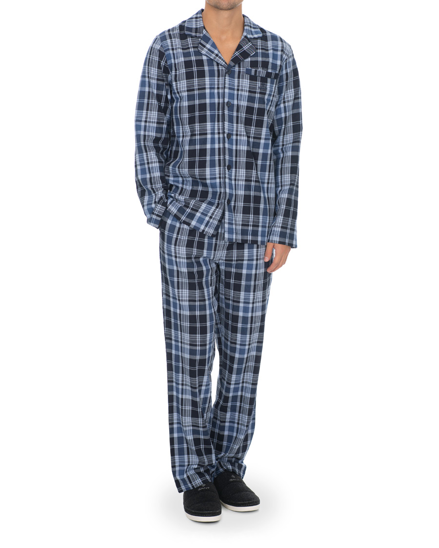 Herre | Pyjamaser og badekåper | GANT | Check Pyjama Set Vintage Blue
