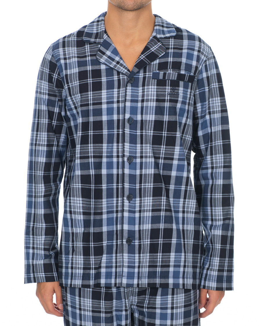 Herre | Pyjamaser og badekåper | GANT | Check Pyjama Set Vintage Blue