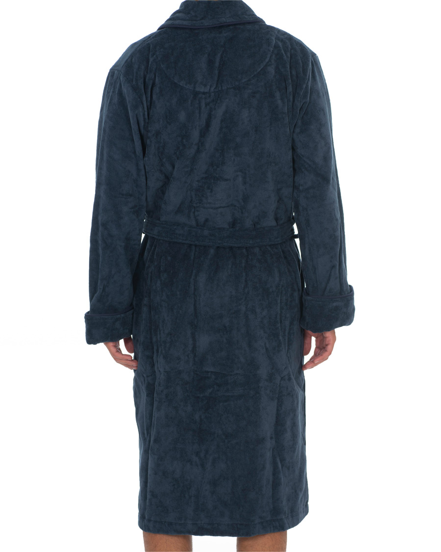 Herre | Pyjamaser og badekåper | GANT | Premium Velour Robe Evening Blue