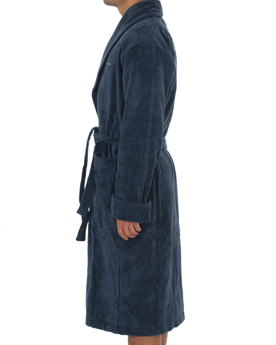 Herre | Pyjamaser og badekåper | GANT | Premium Velour Robe Evening Blue