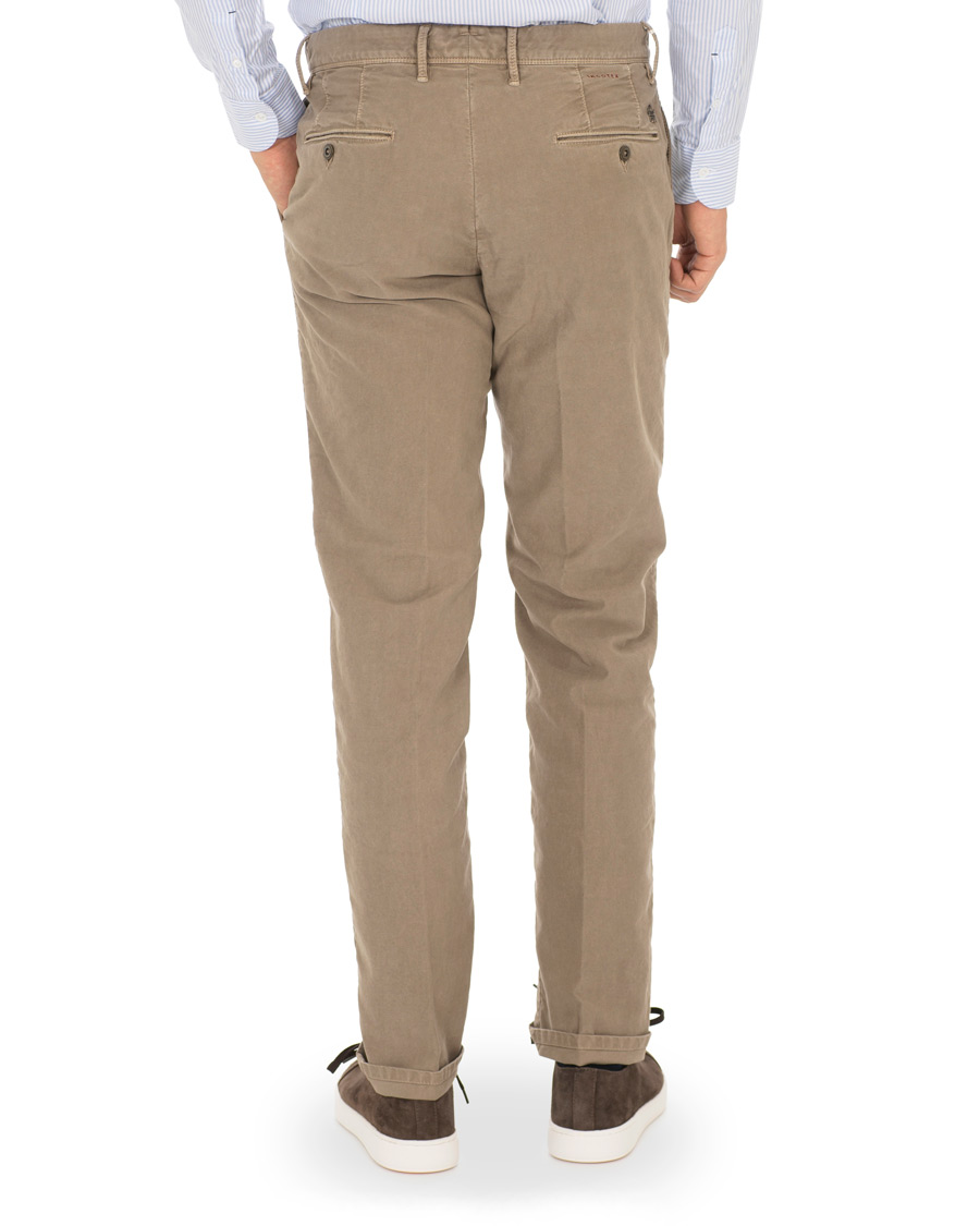 Herre | Bukser | Incotex | Regular Fit Garment Dyed Washed Slacks Sand