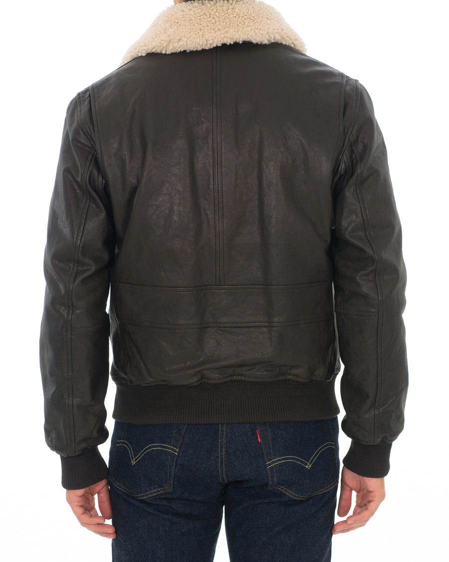 Herre | Jakker | Brooks Brothers | Aviator Shearling Bomber Jacket Vintage Brown