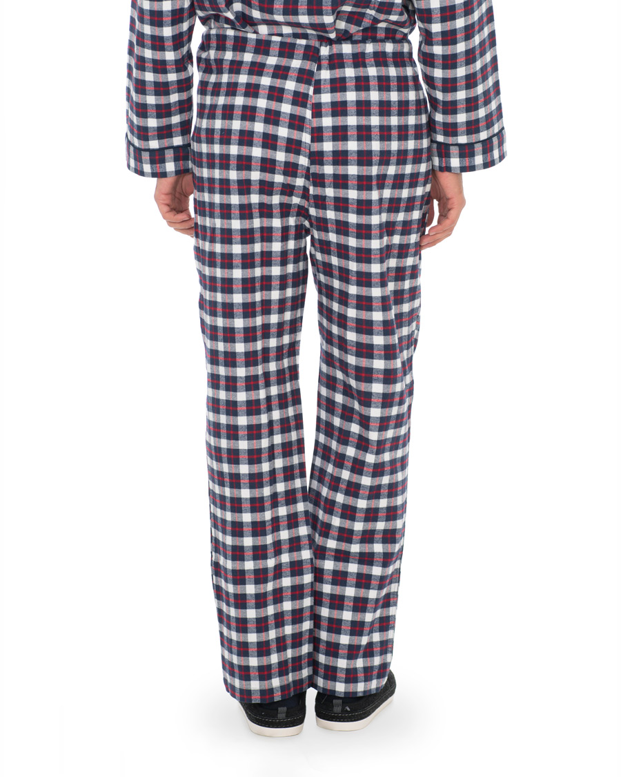 Herre | Pyjamaser og badekåper | Brooks Brothers | Classic Tartan Flannel Pyjamas Navy/Red