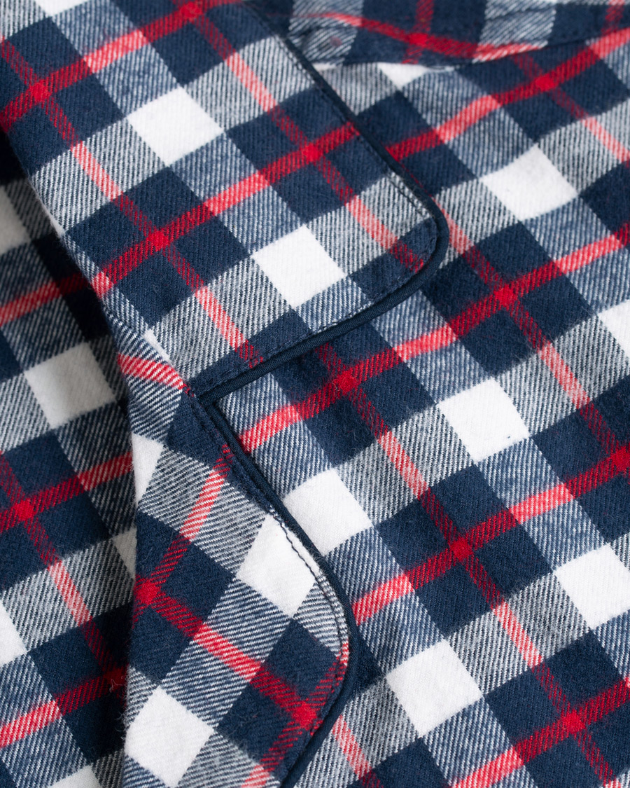 Herre | Pyjamaser og badekåper | Brooks Brothers | Classic Tartan Flannel Pyjamas Navy/Red