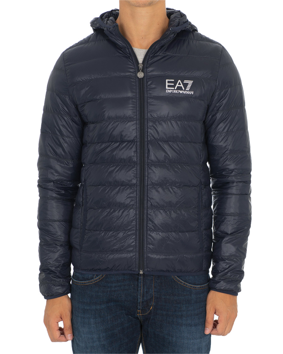 Herre | Jakker | EA7 | Train Core Light Down Hoodie Jacket Navy