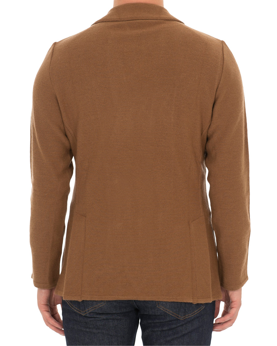 Herre | Dressjakker | Lardini | Knitted Wool Blazer Brown