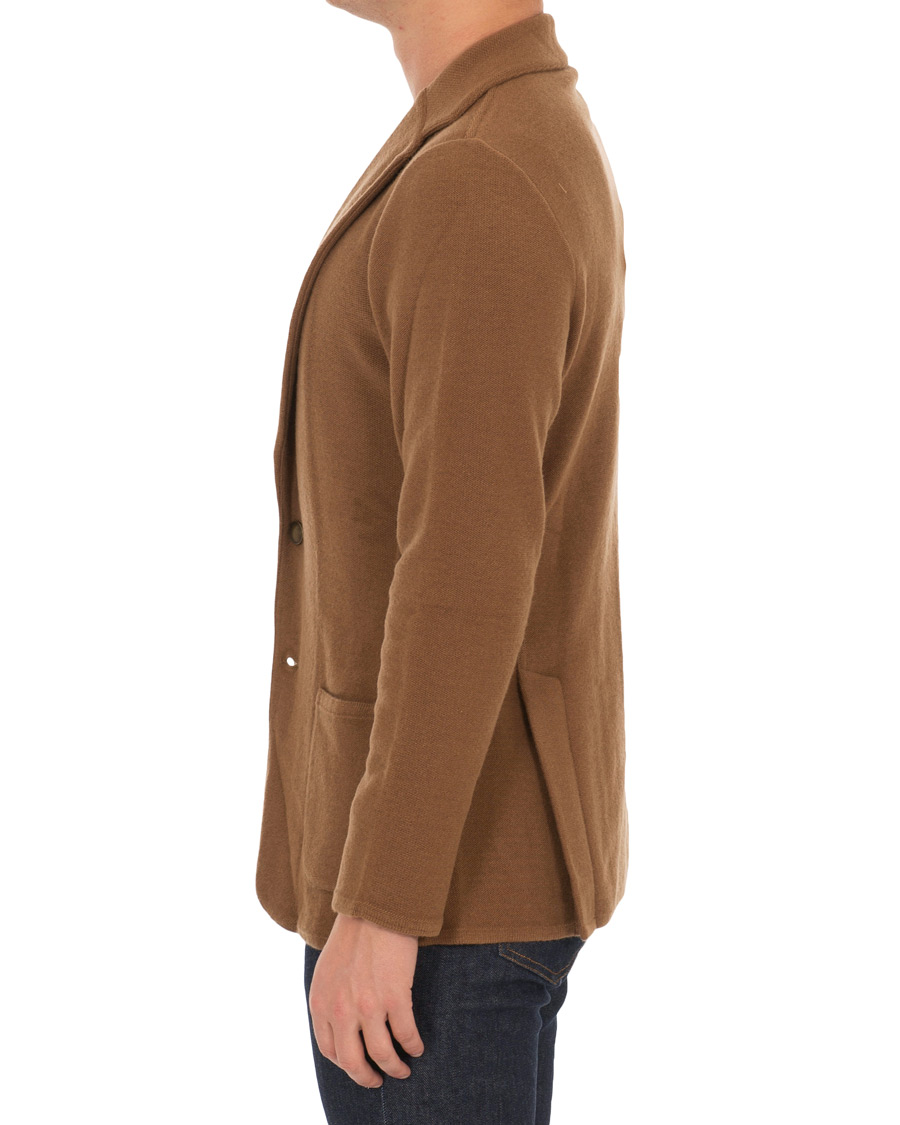 Herre | Dressjakker | Lardini | Knitted Wool Blazer Brown