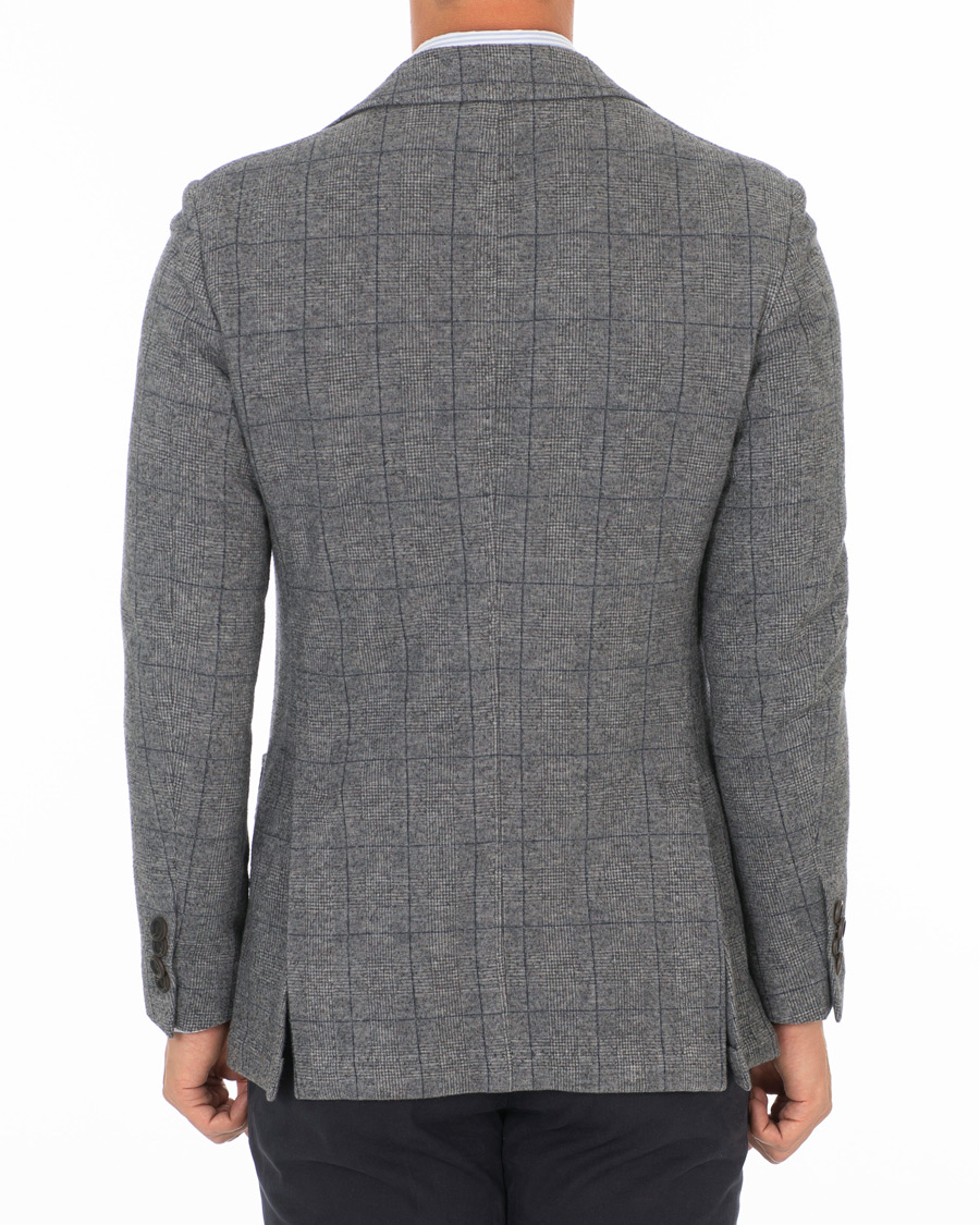 Herre | Dressjakker | Canali | Glencheck Jersey Blazer Grey Melange