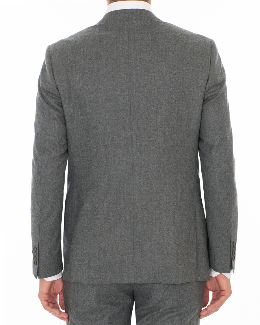 Herre | Dressjakker | Canali | Capri Flannel Patch Pocket Blazer Grey Melange