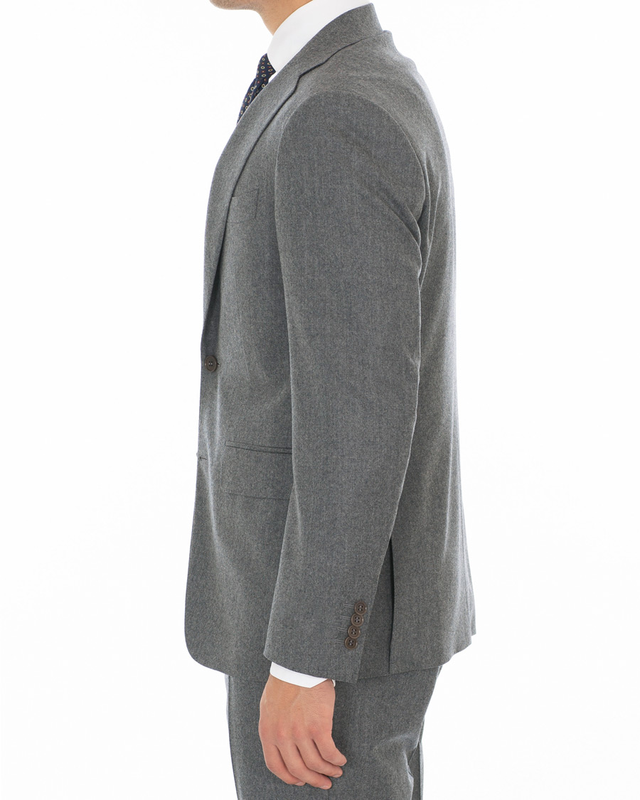 Herre | Dressjakker | Canali | Capri Flannel Patch Pocket Blazer Grey Melange