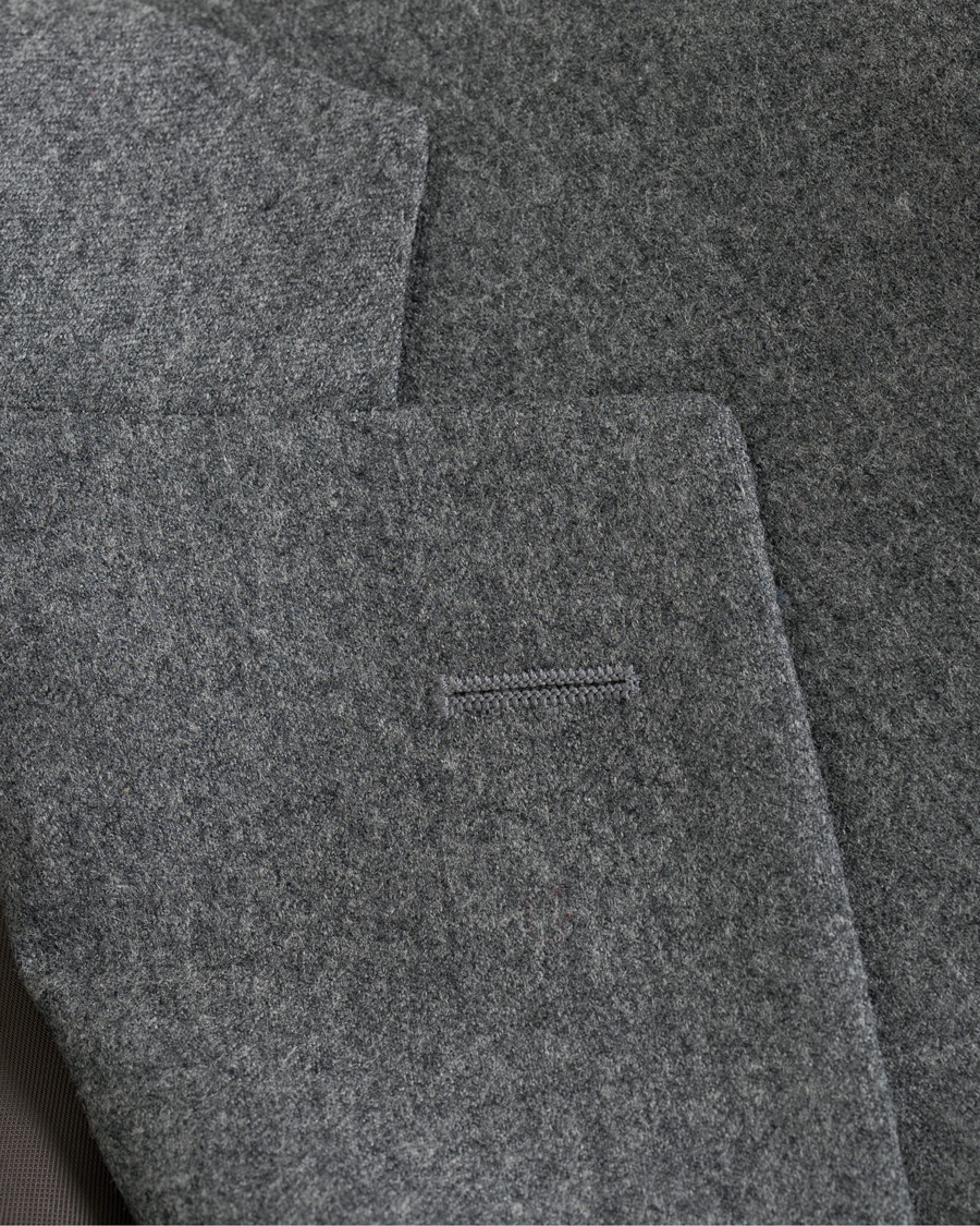 Herre | Dressjakker | Canali | Capri Flannel Patch Pocket Blazer Grey Melange
