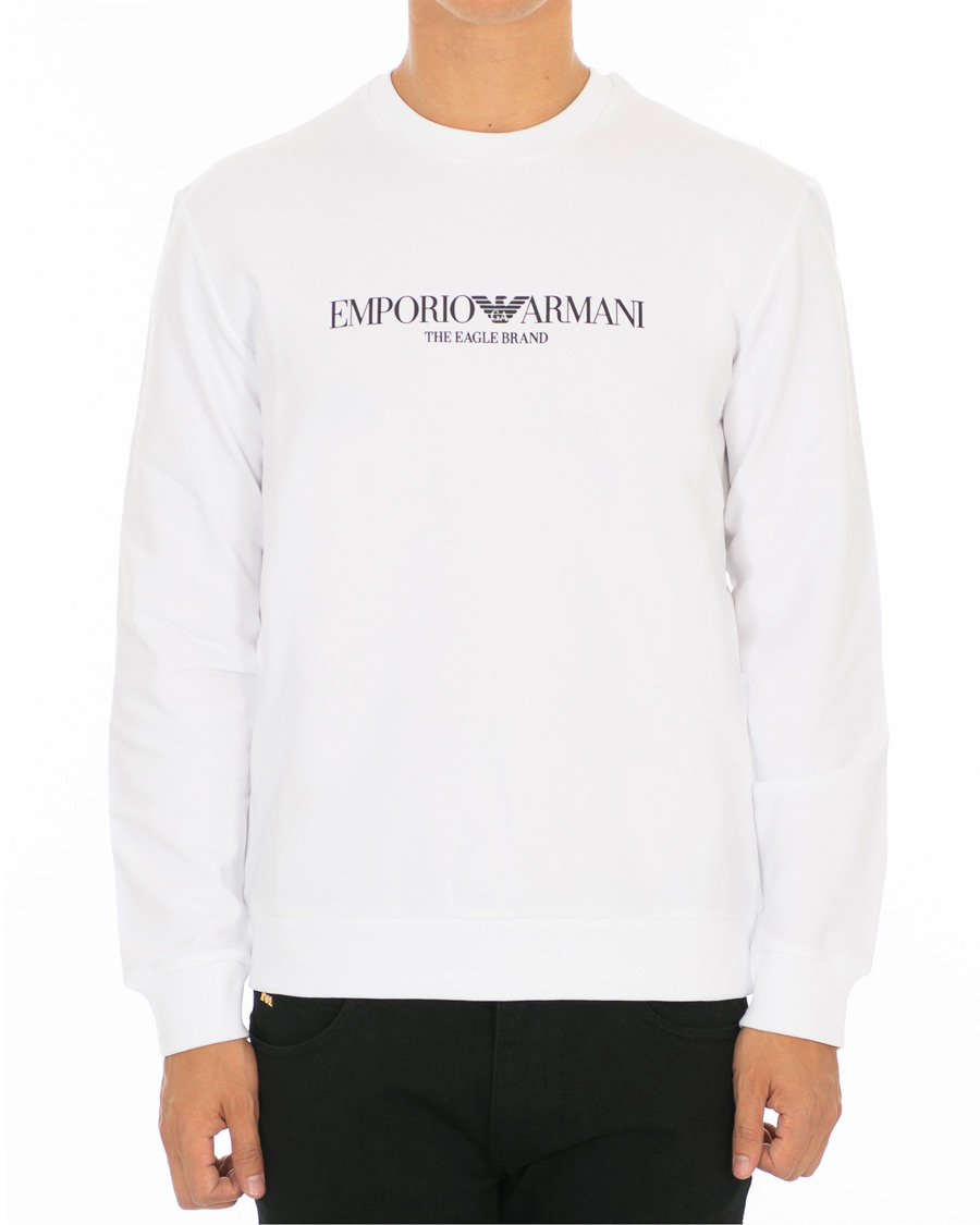 Herre | Gensere | Emporio Armani | Logo Crew Neck Sweatshirt White