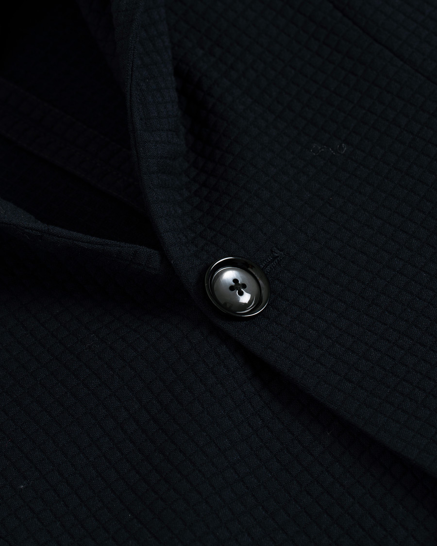 Herre | Dressjakker | Emporio Armani | Structured Knitted Blazer Hoodie Navy