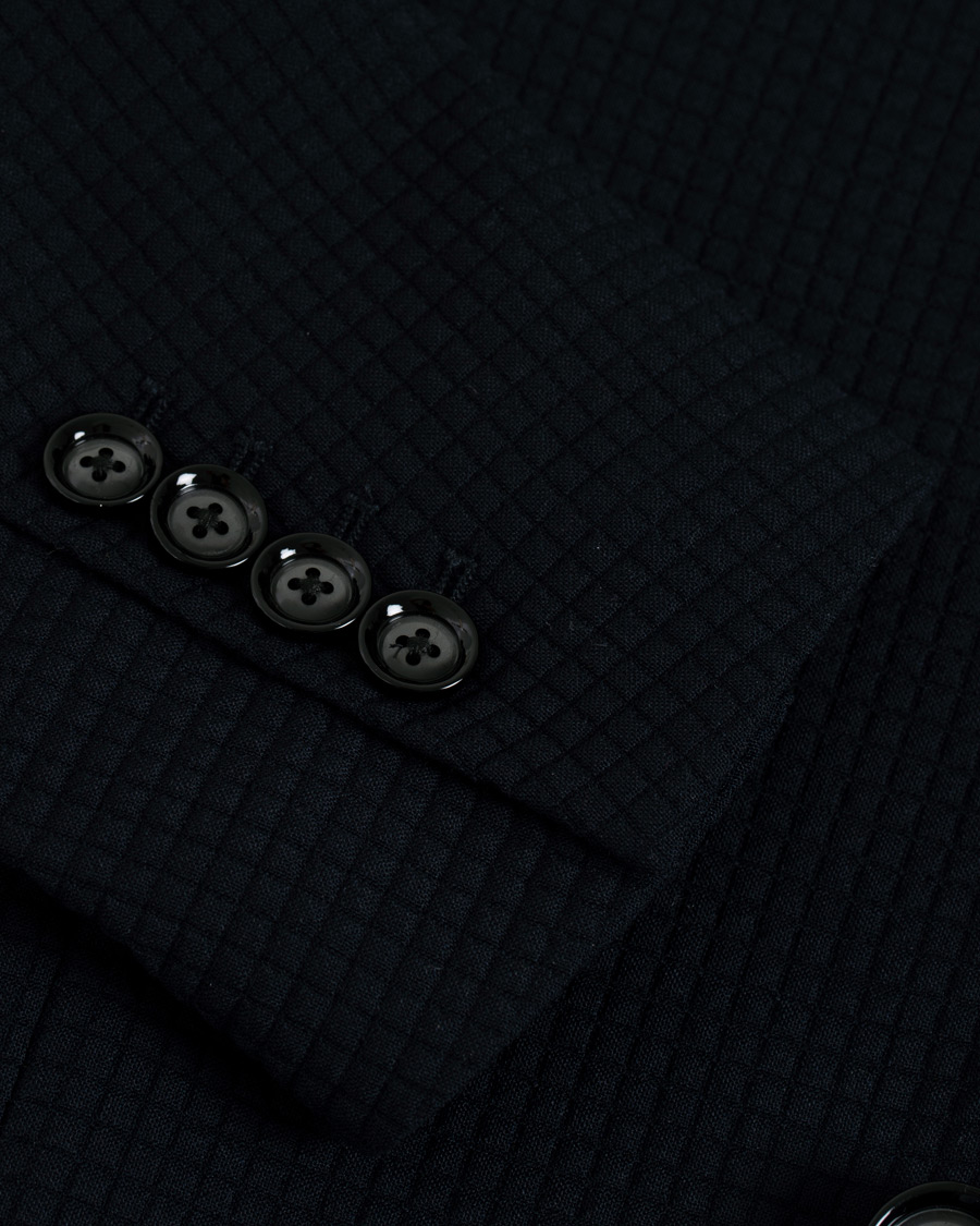 Herre | Dressjakker | Emporio Armani | Structured Knitted Blazer Hoodie Navy