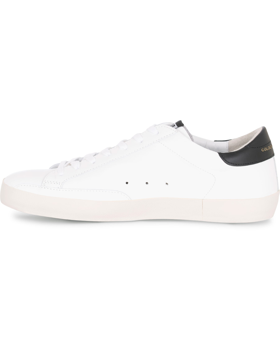 Herre | Golden Goose Deluxe Brand Black/Gold Lettering Superstar Sneaker White Calf | Golden Goose | Deluxe Brand Black/Gold Lettering Superstar Sneaker White Calf