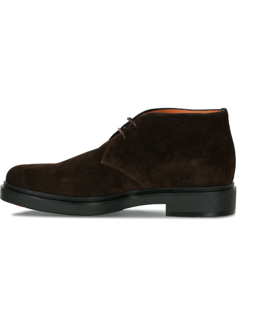 Herre | Santoni Wembley Chukka Boot Dark Brown Suede | Santoni | Wembley Chukka Boot Dark Brown Suede