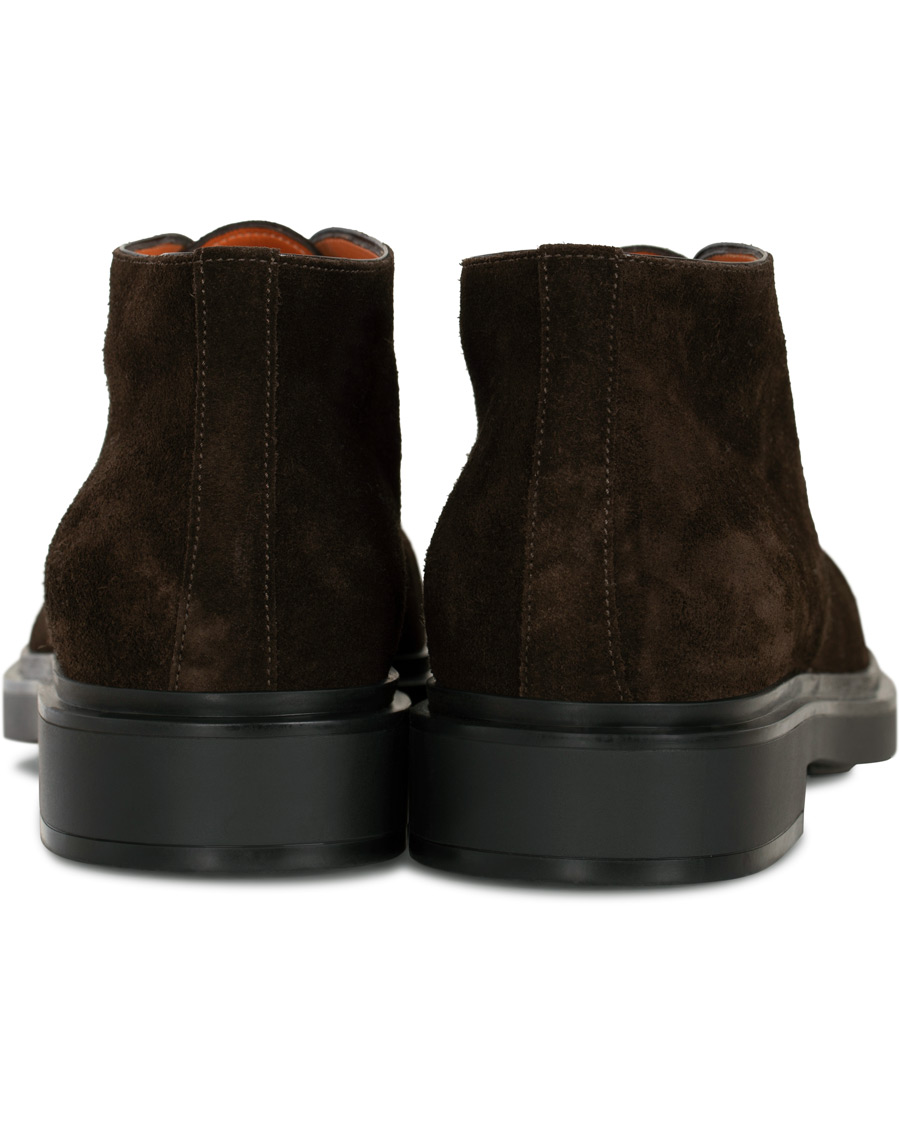 Herre | Santoni Wembley Chukka Boot Dark Brown Suede | Santoni | Wembley Chukka Boot Dark Brown Suede