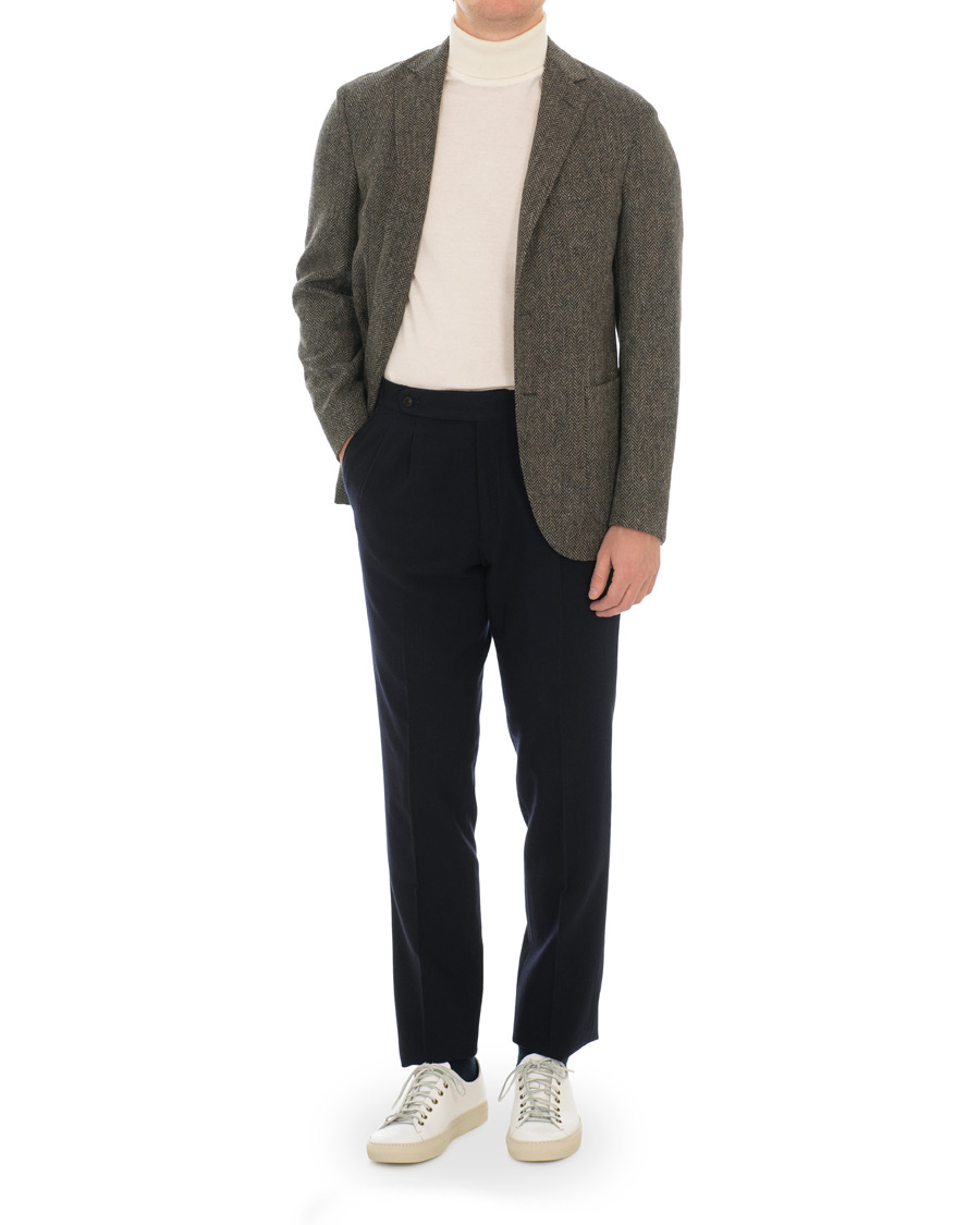 Herre | Dressjakker | The Gigi | Herringbone Tweed Blazer Grey