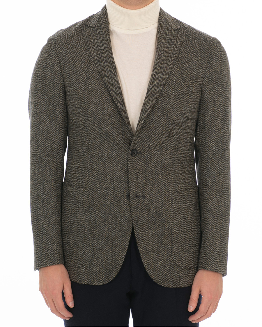 Herre | Dressjakker | The Gigi | Herringbone Tweed Blazer Grey