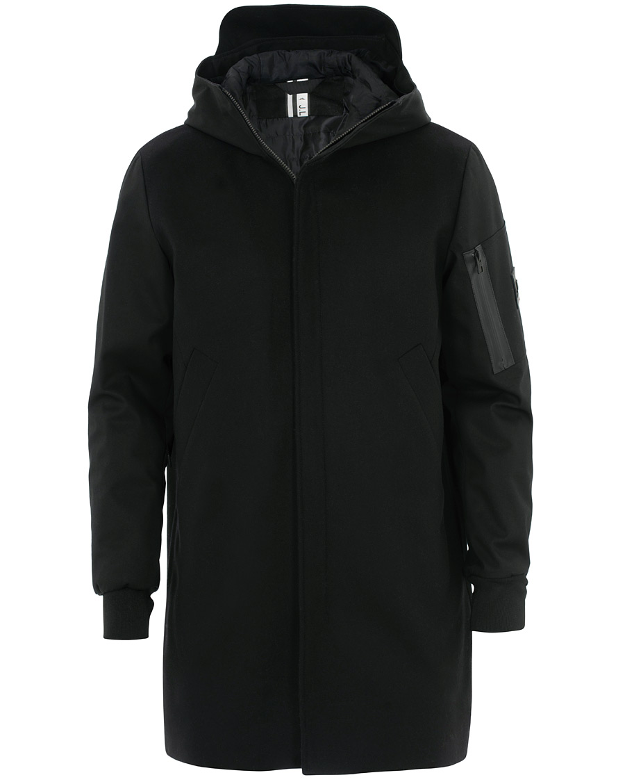 J Lindeberg Sami Wool Parka Black Hos Careofcarl No