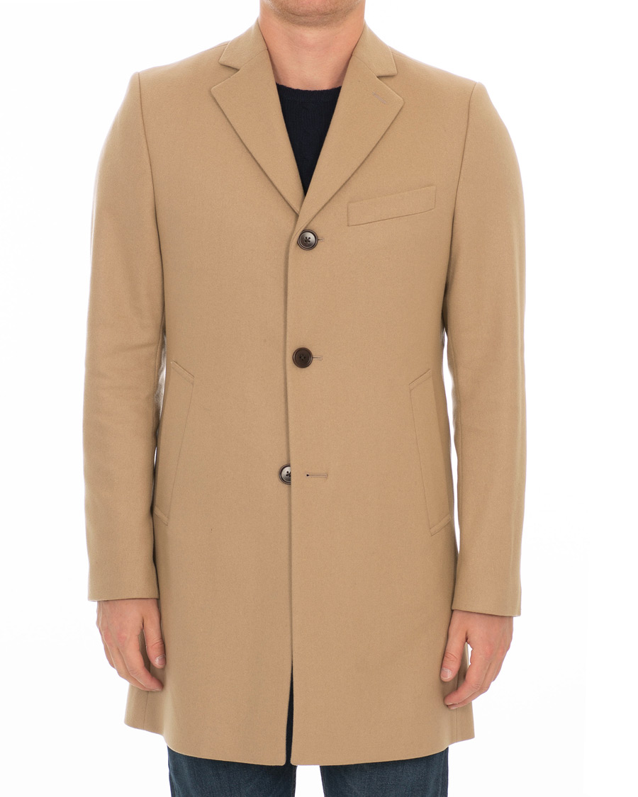 Herre | Jakker | J.Lindeberg | Wolger Compact Melton Coat Sand