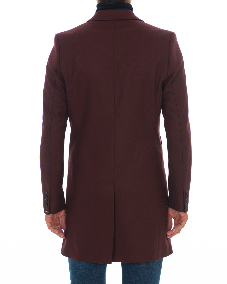 Herre | Jakker | J.Lindeberg | Wolger Compact Melton Coat Wine Red