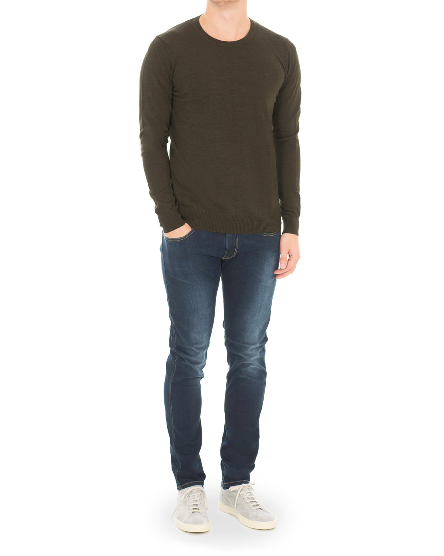 Herre | Gensere | J.Lindeberg | Lyle True Merino Crew Neck Pullover Green