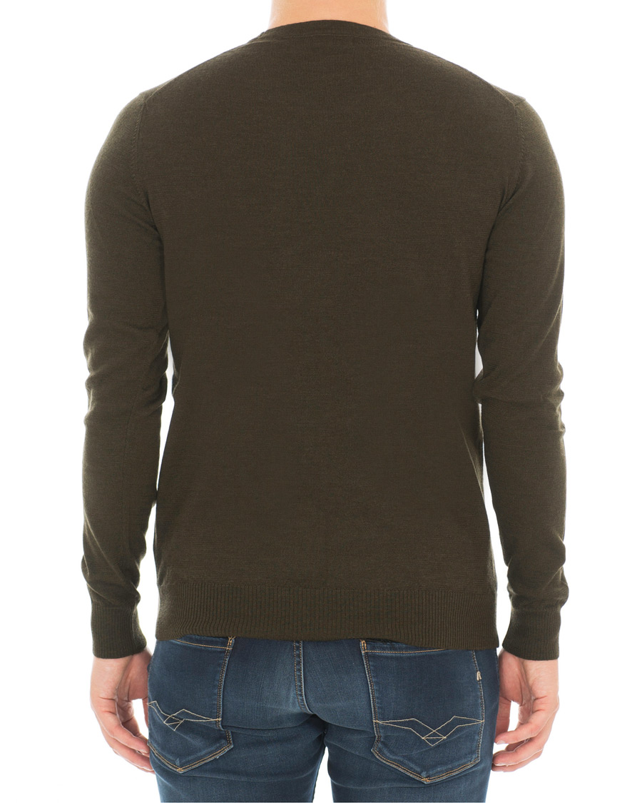 Herre | Gensere | J.Lindeberg | Lyle True Merino Crew Neck Pullover Green