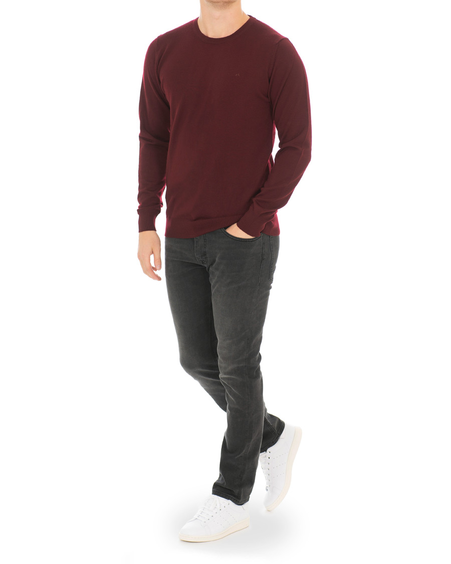 Herre | Gensere | J.Lindeberg | Lyle True Merino Crew Neck Pullover Wine Red