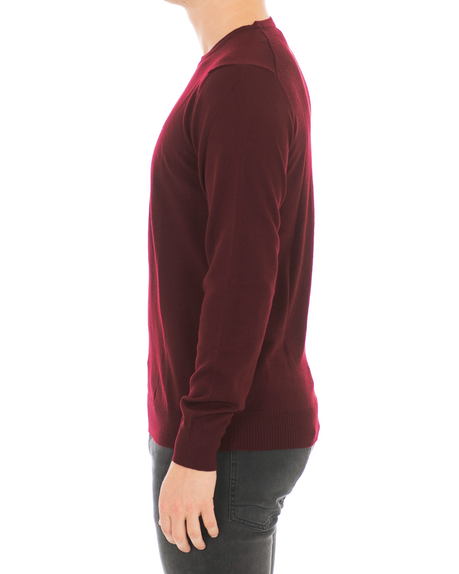 Herre | Gensere | J.Lindeberg | Lyle True Merino Crew Neck Pullover Wine Red