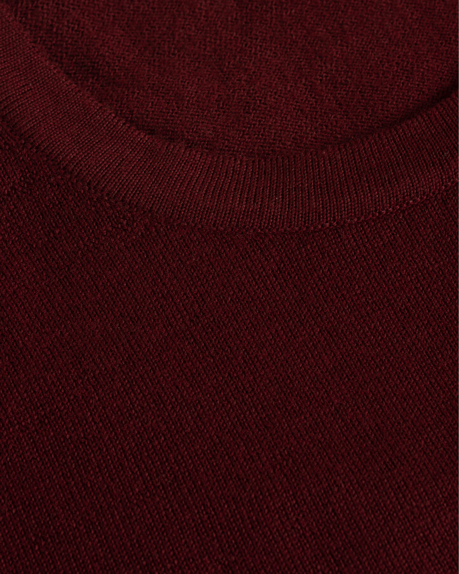 Herre | Gensere | J.Lindeberg | Lyle True Merino Crew Neck Pullover Wine Red