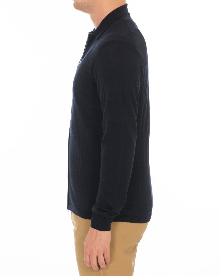 Herre | Gensere | J.Lindeberg | Nyle Full Zip Merino Navy