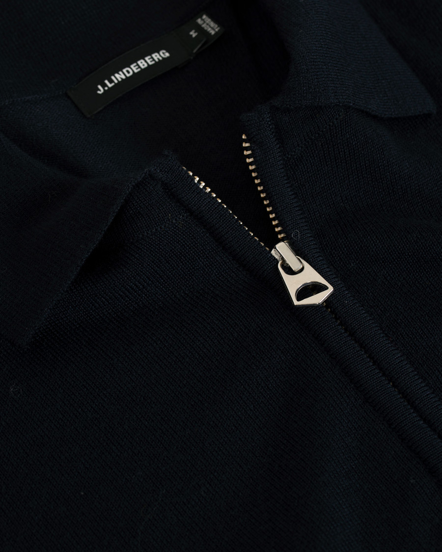 Herre | Gensere | J.Lindeberg | Nyle Full Zip Merino Navy