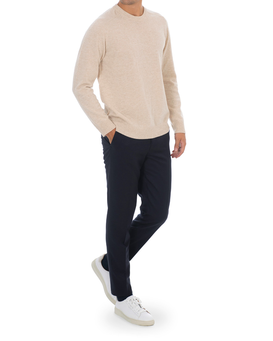 Herre | Bukser | J.Lindeberg | Sasha Drawstring Flannel Trousers Navy