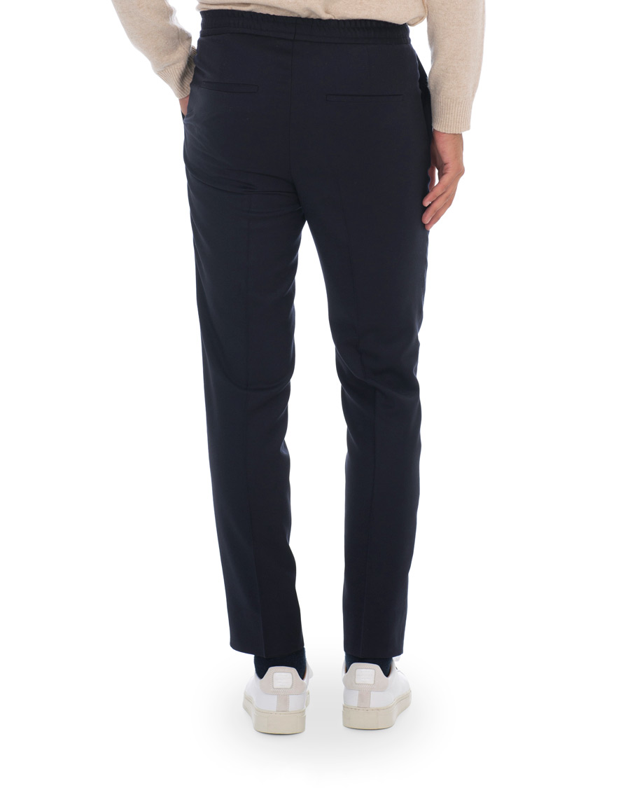 Herre | Bukser | J.Lindeberg | Sasha Drawstring Flannel Trousers Navy
