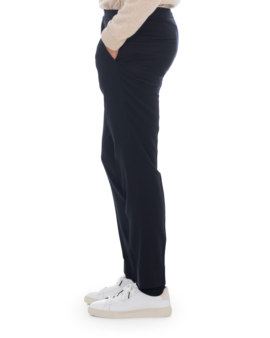Herre | Bukser | J.Lindeberg | Sasha Drawstring Flannel Trousers Navy