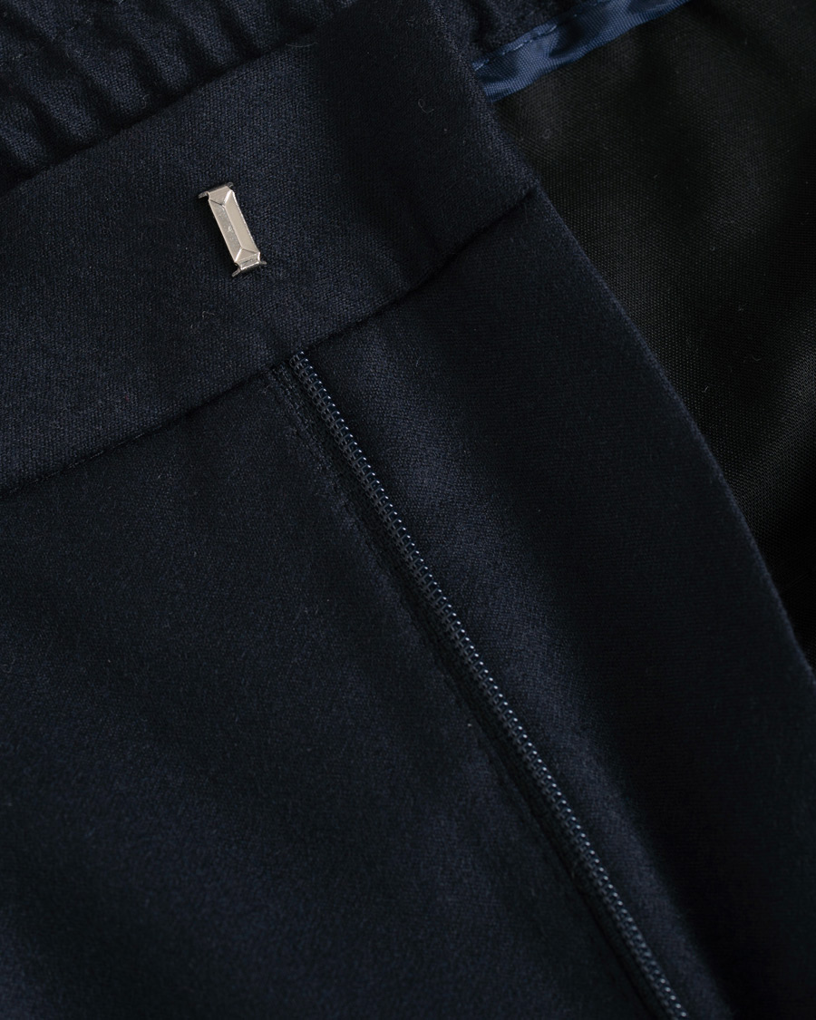 Herre | Bukser | J.Lindeberg | Sasha Drawstring Flannel Trousers Navy
