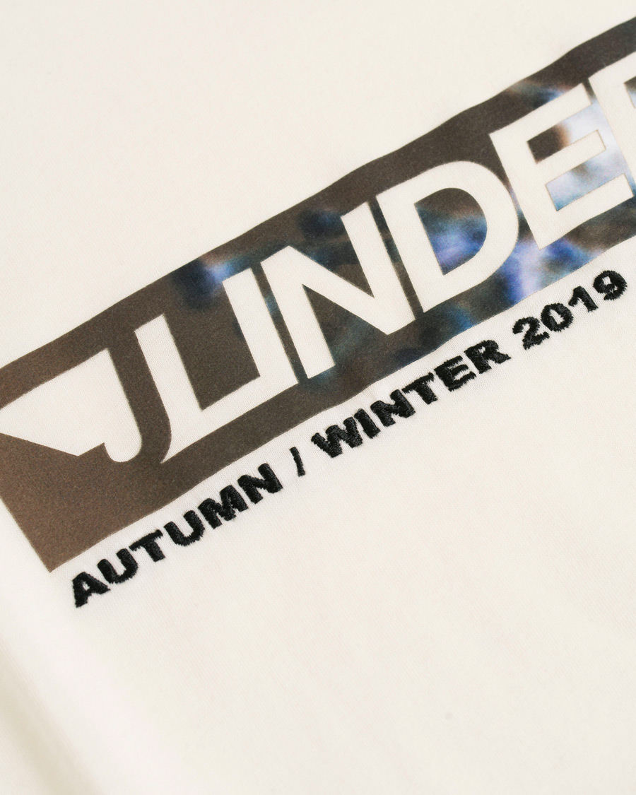 Herre | T-Shirts | J.Lindeberg | Jordan Printed Crew Neck Tee Off White