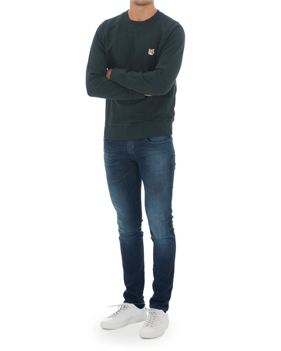 Herre | Gensere | Maison Kitsuné | Sweatshirt Fox Head Patch Forest Green