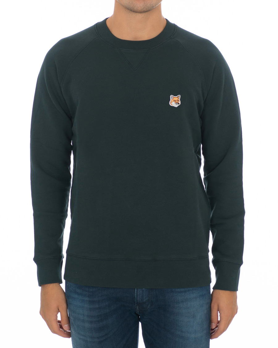 Herre | Gensere | Maison Kitsuné | Sweatshirt Fox Head Patch Forest Green